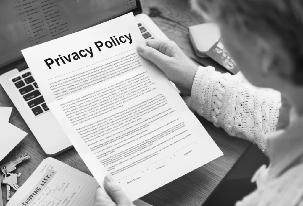 Privacy Policy featured image - A padlock on top of a document representing privacy and confidentiality