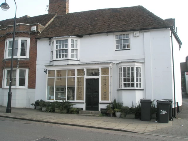 Exterior view of the world's first teddy bear museum, located in Petersfield, England.